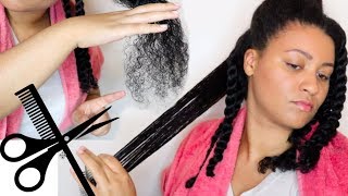 How To Trim Your Own Natural Hair At Home ⎜ No Heat Method [upl. by Powers]