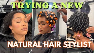 TRYING MY FOURTH ATLANTA NATURAL HAIR STYLIST Did They Finally Get It Right [upl. by Nodarse]