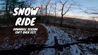 Downhill MTB Season Isnt Over Yet  Snow Lap at Port Jervis Watershed Trails [upl. by Aititel]