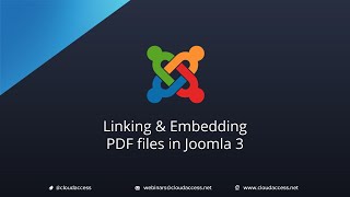 Linking amp Embedding PDF files in Joomla Articles [upl. by Ijok]