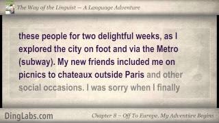 08 The Linguist by Steve Kaufmann  A Language Adventure  Off To Europe My Adventure Begins [upl. by Aillemac]