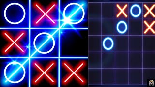 Tic Tac Toe Glow Gameplay Walkthrough [upl. by Zosi]