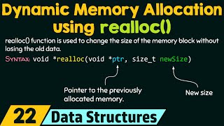 Dynamic Memory Allocation using realloc [upl. by Eicats]