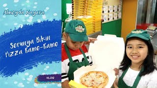 Bikin Pizza Pepperoni n Cheese  Vlog to Kidzania Part 1 [upl. by Aytak]