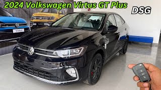 Black King🔥Volkswagen Virtus GT Plus DSG Black Colour Full Review❤️Price amp Features😍Virtus 2024 [upl. by Rimas]