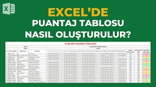 Excelde Aylık Puantaj Tablosu Oluşturma Kılavuzu  Eksik ve Fazla Mesai Saati Hesaplama [upl. by Irehs]