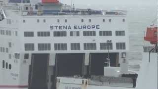 Stena Line and Irish Ferries in stormy weather [upl. by Holt642]