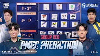 Group Red Prediction  2024 PUBG MOBILE GLOBAL CHAMPIONSHIP [upl. by Aicirpac]