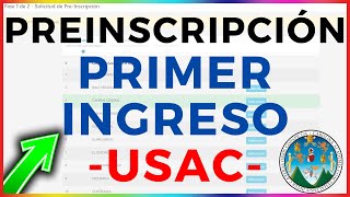 🚩 PROCESO de PREINSCRIPCIÓN 2025 y D3SCARGAR CONSTANCIA Estudiantes de PRIMER INGRESO USAC 😍 [upl. by Gnohp251]