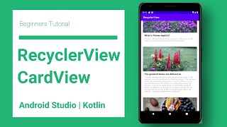 RecyclerView with CardView  Kotlin  Android Studio [upl. by Peedsaj]