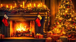 Christmas Fireplace Ambience 🔥🎄Christmas Tree and Fireplace Crackling  Christmas Background [upl. by Karoline707]