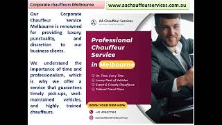 Corporate Chauffeur Service Melbourne – Premium Corporate Car Hire [upl. by Eannaj371]