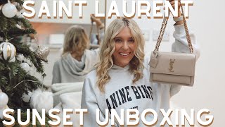 YSL Sunset Bag Review  Saint Laurent Sunset Medium Bag Unboxing [upl. by Luwana]