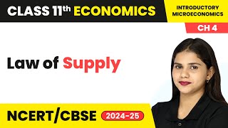 Law of Supply  Class 11 Economics Chapter 4  CBSE 202425 [upl. by Edualcnaej815]