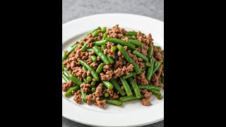 Stir fried Ground Beef with green Beans [upl. by Mauer]