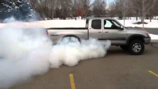 Toyota Tundra Supercharger Burnout [upl. by Atirrehs505]