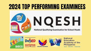 2024 NQESH RESULT I TOP PERFORMING EXAMINEES BY REGION I nqesh2024 deped principalexam [upl. by Hay]