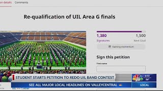 Student starts petition to redo UIL band contest [upl. by Eseilanna38]