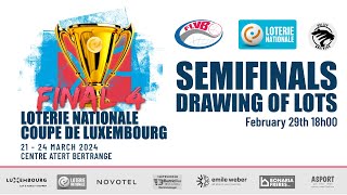 Loterie Nationale Coupe de Luxembourg 2024  Drawing of Lots 12 finals [upl. by Wyatan655]