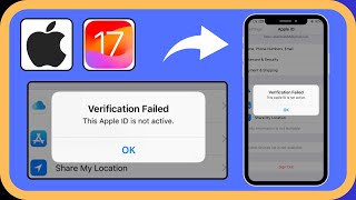 How to Fix Verification Failed This Apple ID Is Not Active Problem In iPhone [upl. by Eelyah]