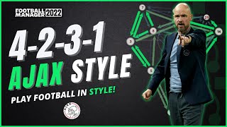 FM22 PLAY LIKE AJAX 90 Pass Completion  FM22 Tactics  Football Manager 2022 [upl. by Ellertnom]