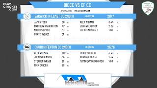 Barwick in Elmet CC 2nd XI v Church Fenton CC 2nd XI [upl. by Haseefan]