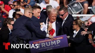 El video del ataque a Trump y una foto que muestra su cercanía al peligro  Noticias Telemundo [upl. by Cigam]