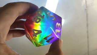 BIG MULTICOLOR TRANSLUCENT D20 DICE [upl. by Eelibuj]