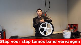 Tomos band vervangen how to brommer band vervangen [upl. by Linea]