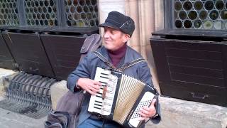 Strasbourg France Street Performer on Accordion  La Foule cover amp Those Were the Days cover [upl. by Arlyne]