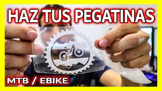 🟡 CÓMO HACER PEGATINAS para TU BICICLETA  Adhesivos para bicicletas 🚲 [upl. by Molly]