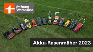 Test AkkuRasenmäher 2023 Das zählt beim RasenmäherKauf Stiftung Warentest [upl. by Bagley301]