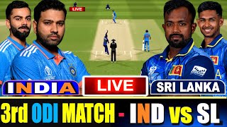 🔴 Live IND Vs SL 3rd ODI  Live Scores amp Commentary  India vs Sri Lanka LIVE [upl. by Roux]