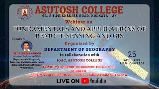 A Webinar on Fundamentals and Applications of Remote Sensing and GIS by Deptt of Geography [upl. by Nogaem662]