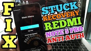 Fix Stuck Recovery Redmi Note 5 Pro Whyred  Model  MET7S MEE7S [upl. by Perren]