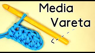 MEDIA VARETA EN CROCHET medio macizo medio punto alto  Patrones Valhalla [upl. by Fonda309]