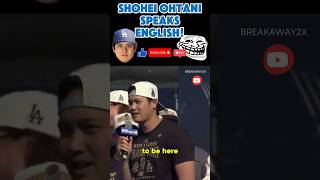 SHOHEI OHTANI Speaks English Shocks the Crowd shorts [upl. by Marsh97]