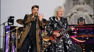 Adam Lambert and Brian May  The Queen Platinum Jubilee Party 2022 [upl. by Elwin713]