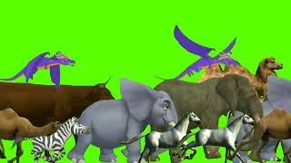 Jungle animals size comparison  Animal animation  Animals stampede [upl. by Theodore]