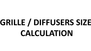 Grille Size CalculationSupply air Grille and Exhaust air Grille sizingHow to Calculate Grilles siz [upl. by Mihar262]