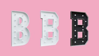 Marquee Letter B DIY Tutorial [upl. by Enuj]