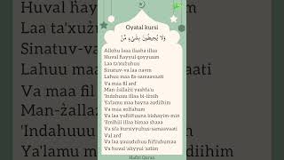 Oyatal kursi yodlash uchun  Ayatul kursi [upl. by Hunley]