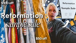 i went to a REFORMATION sample sale in LA chaotic but severely discounted [upl. by Moule]