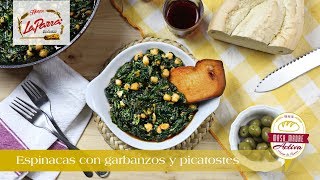 ESPINACAS CON GARBANZOS Y PICATOSTES [upl. by Mairhpe]