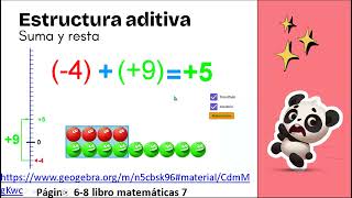 Estructura aditiva con números signados [upl. by Nywrad]