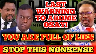 JOSHUA IGINLA WARNING TO AROME OSAYI FOR ATTACKING TB JOSHUA  PROPHET JOSHUA IGINLA [upl. by Dreher339]