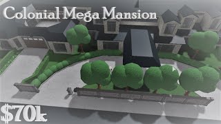 Roblox  Bloxburg MEGA Mansion Speed Build 70k Exterior [upl. by Felicie]