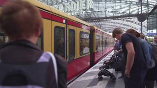 Germany Berlin SBahn ride from Hauptbahnhof to Alexanderplatz [upl. by Dippold]