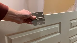 Installing hinges on a bare door slab [upl. by Annahoj721]