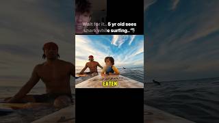 Scariest Experience For Him😳 shark surfing scary oceanshorts shortsviral viralvideos story [upl. by Ortrud694]